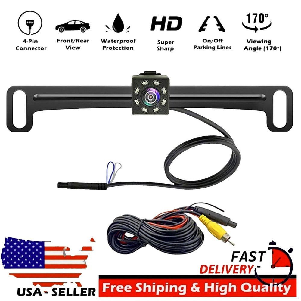 Rear Front View Camera Backup License Plate Night Vision for BOSS BVB9364RC