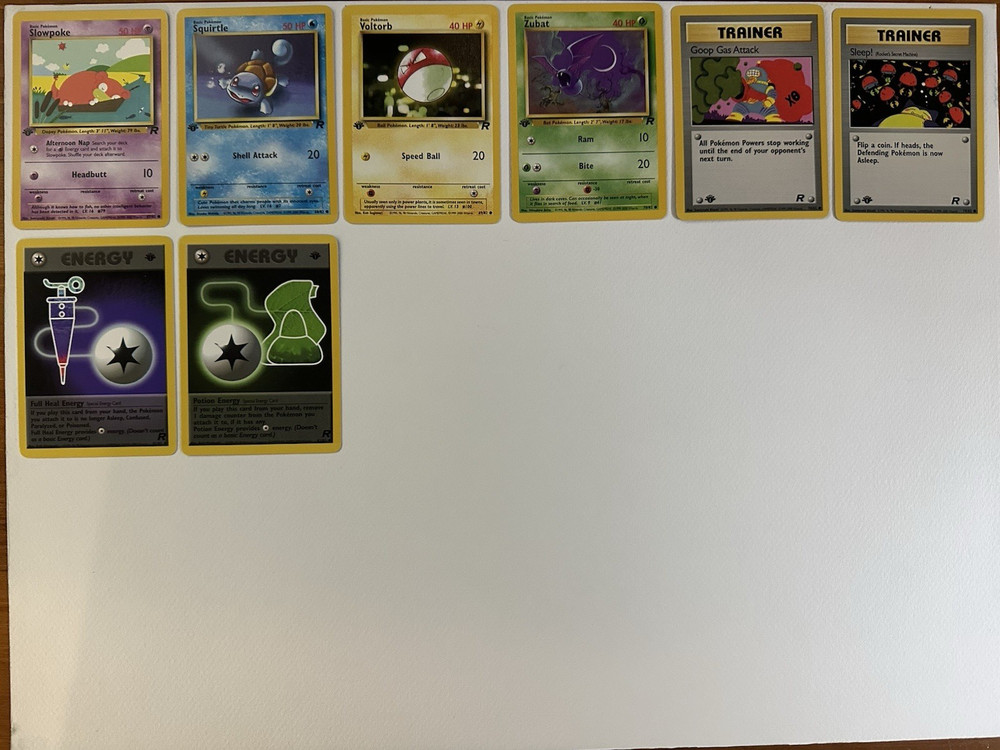 TEAM ROCKET 1ST ED COMPLETE NM COMMON SET