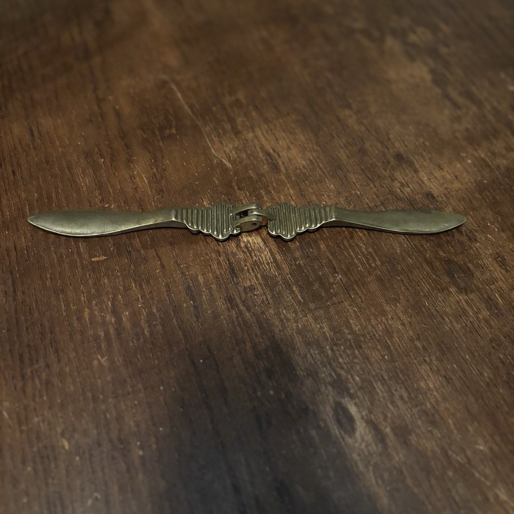 Antique Solid Brass Nutcracker | Victorian Era Ornate Table Tool