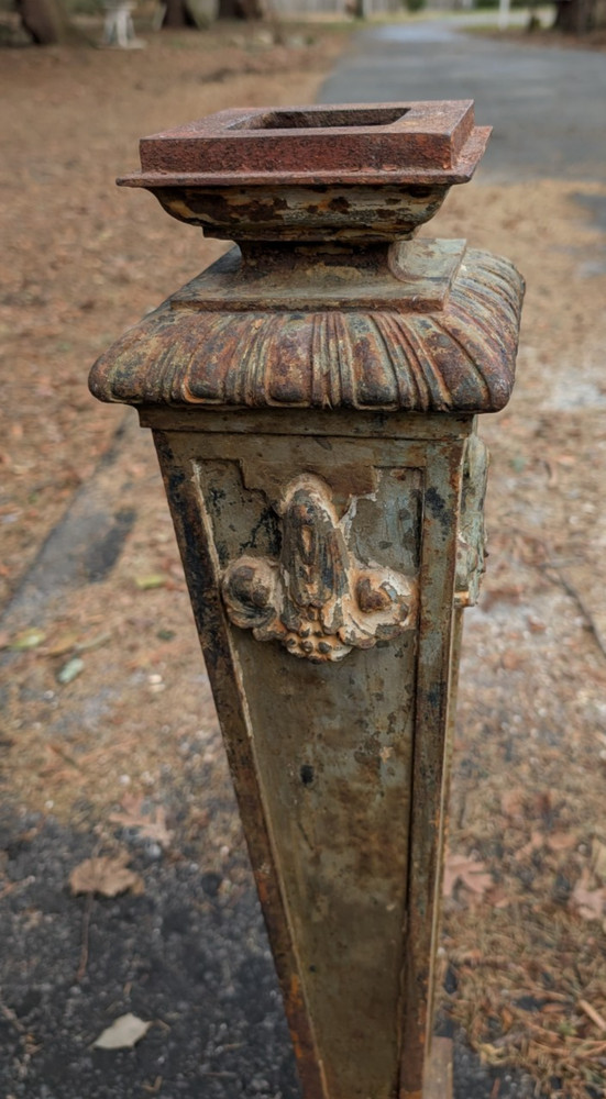 Antique Cast Iron Architectural Column Victorian