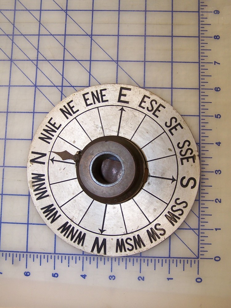 Vintage Ships Compass 6" Card w/Brass Bushing