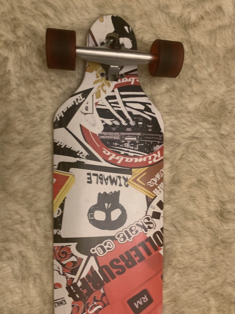 Rimable Longboard Skateboard Drop Through 41” OG Labels Complete