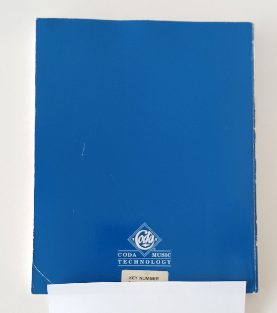 Finale 97 Installation & Tutorials Manual w/ Install Key Number Music Notation