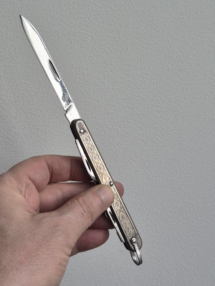 Soviet Cold War Titanium Folding Utility Knife - URSS