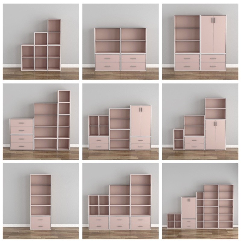 Stackable Cube Storage Shelves Modern Bookcase Organizer Office Kids Room New
