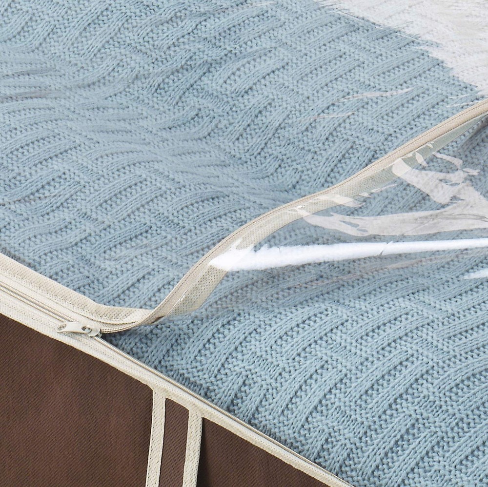 Whitmor Zippered Underbed Bags Java Set of 2 Pieces Jumbo,