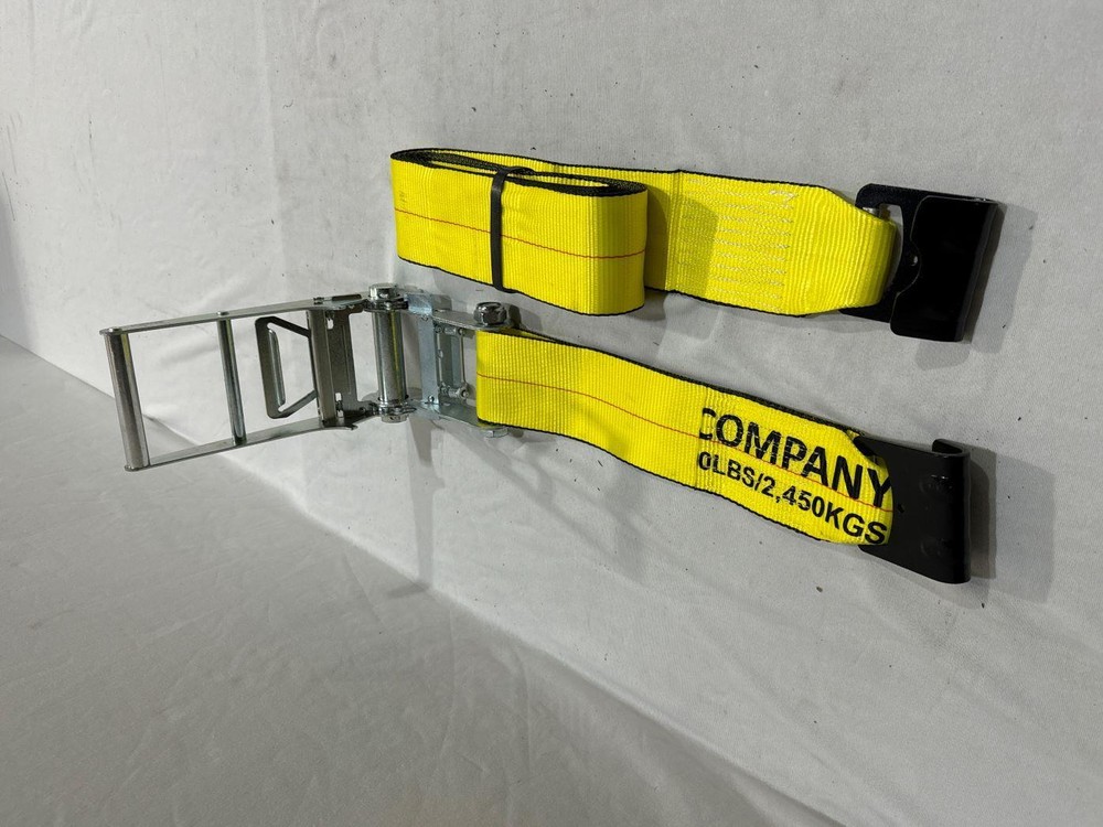 4"X30' Ratchet Strap with Flat Hook 2 Pack