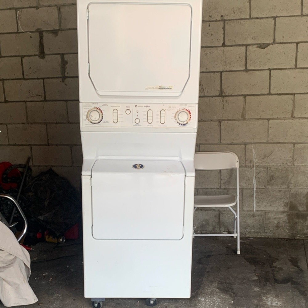 Maytag MLE2000AY Stacked Electric Front-Loading Washer & Dryer White