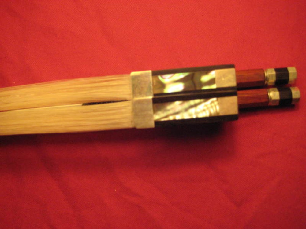 4/4Pernambuco Violin Bow Ebony Frog,Silver Mounted[2PC]