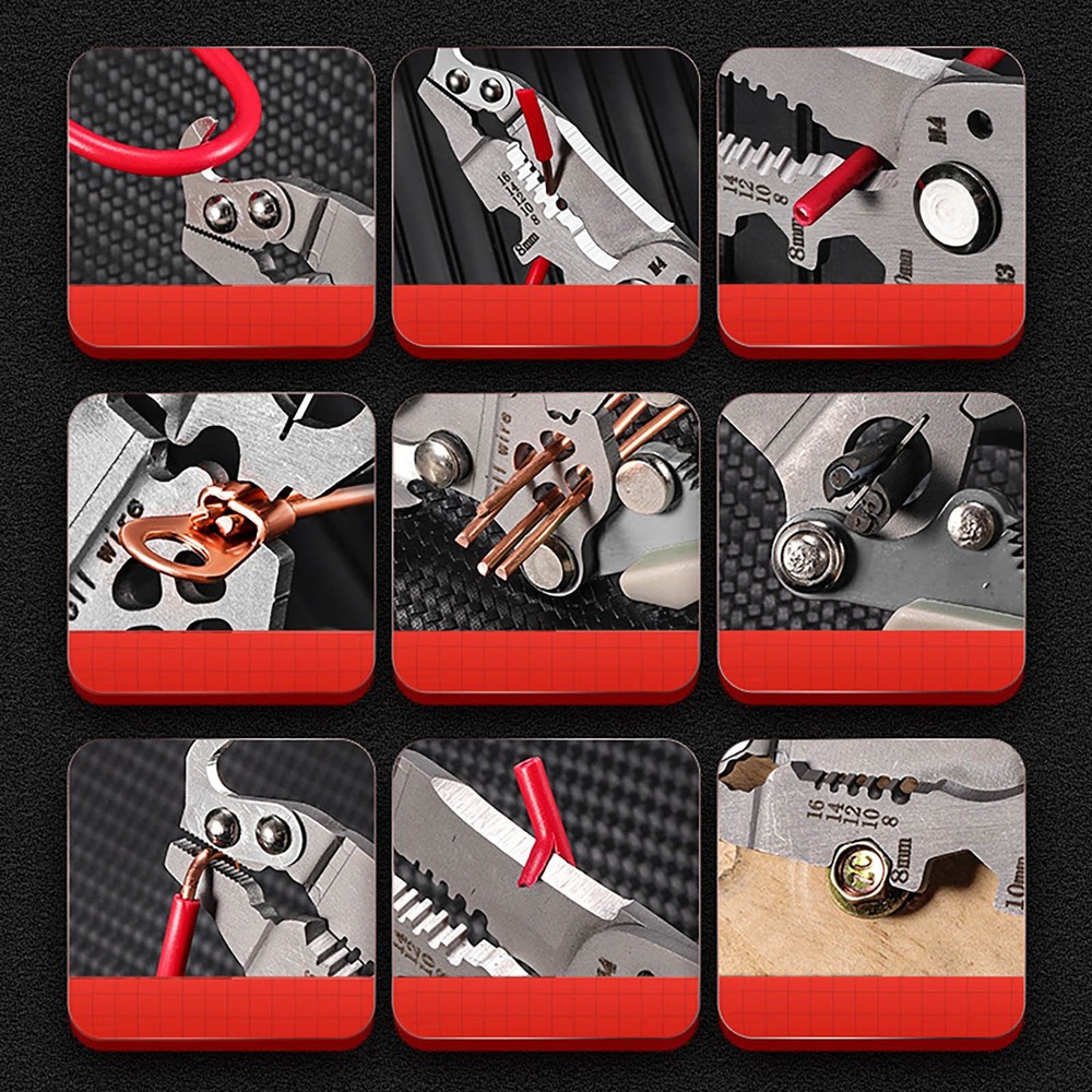 18 in 1 Foldable Wire Stripper New Multi-function Wire Stripping Pliers Tool HOT