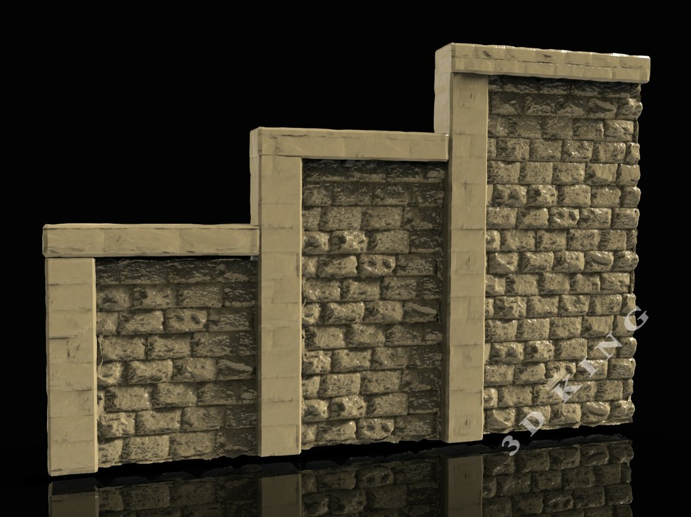 15 Pcs STL 3D Models BRICKS & STONES Textures for CNC Router 3D Printer Engraver