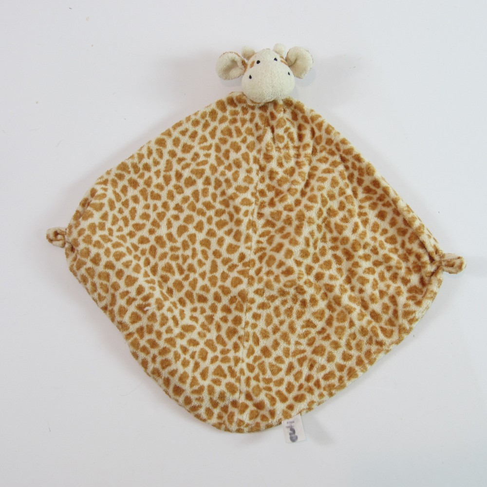 Cupcake Lovey Security Blanket Plush Giraffe Knot Spots Brown Tan Cream
