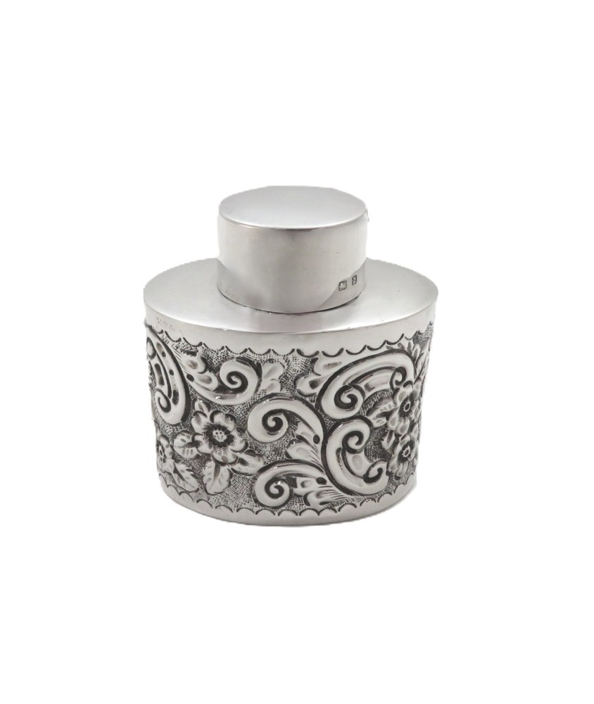 ANTIQUE VICTORIAN STERLING SILVER CADDY 1899