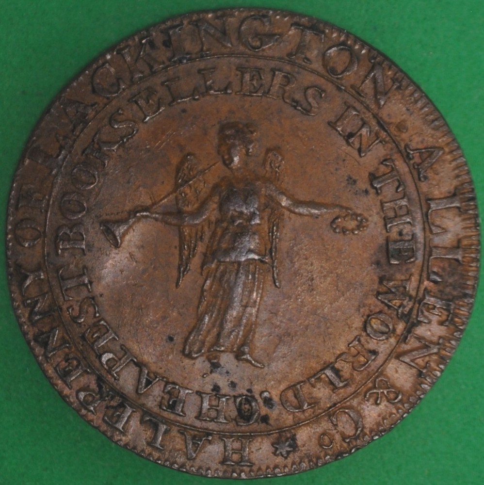 1795 Lackington's Halfpenny XF++ Conder Token