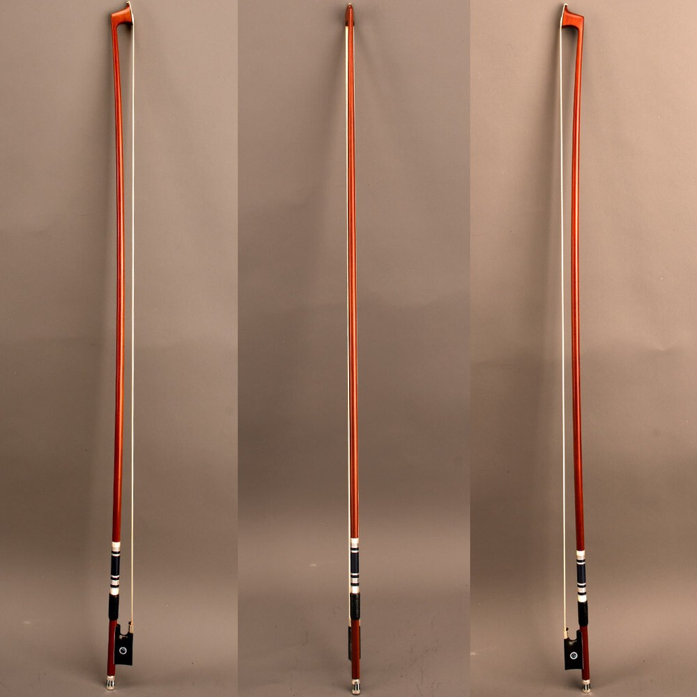 Professional Master Pernambuco Violin Bow 4/4 Stiff Stick Ebony Silver Fitted