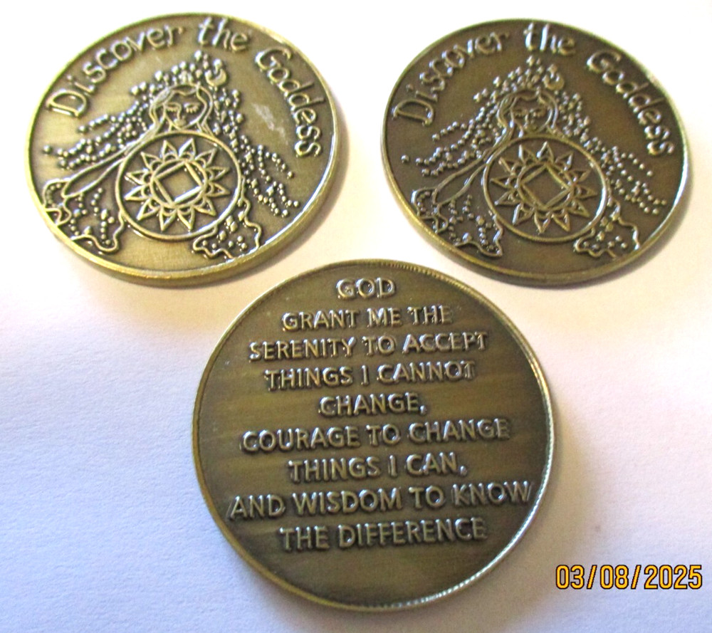 Coin Brass Men's Token Sobriety Recovery Inspirational 12 Step Programs