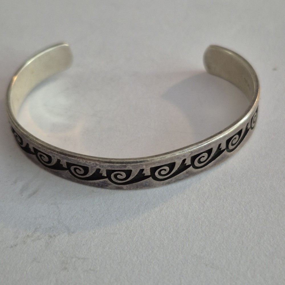 Native American Sterling Silver Braclete Size 6.5