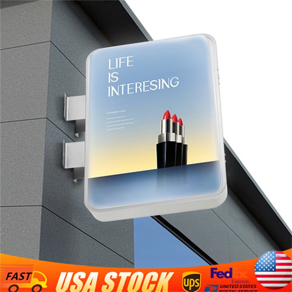 LED Rectangle Double-sided Advertising Light Box Illuminated Projecting Sign