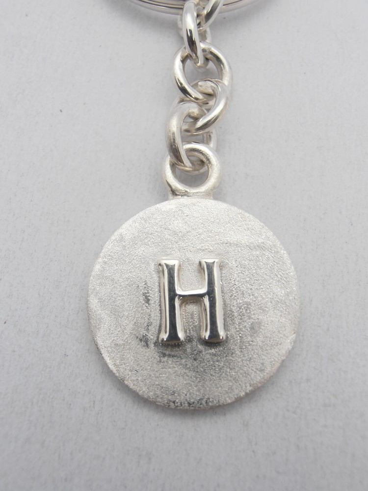 Letter Keychain - H - 925 Silver - Initial - Alphabet - Breeze -