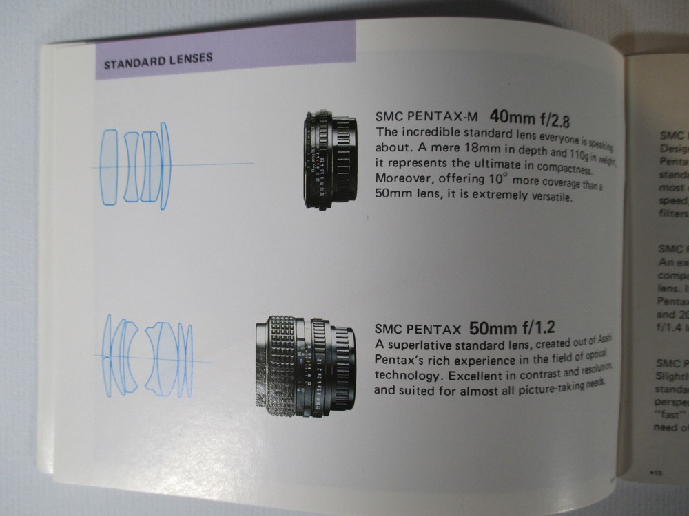 Pentax Lens and Accessories Catalog 1980