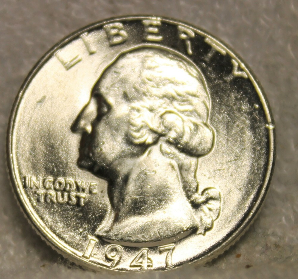 1947D uncirculated washington quarter