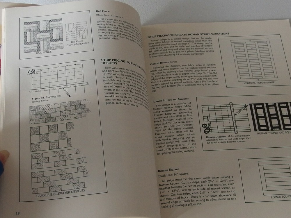 QUILTING WITH STRIPS & STRINGS-HELEN W. ROSE, PATCHWORK, Dover Needlework Series