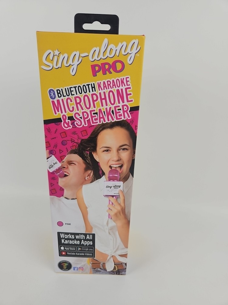 SING ALONG PRO WIRELESS BLUETOOTH  KARAOKE HANDHELD MICROPHONE - PINK