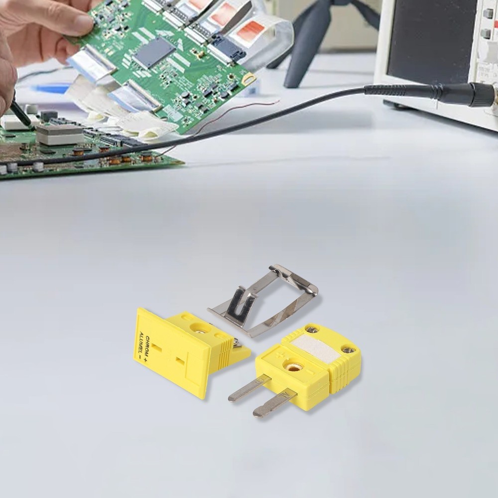 Yellow K Type Panel Mount Connector for Accurate Thermocouple Connections