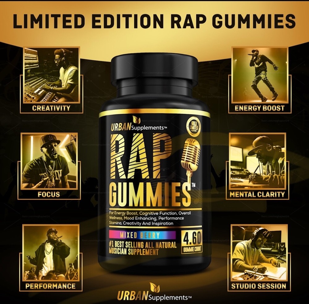 US Rap Gummies - Boost Creativity, Focus & Performance for Musicians - Limited
