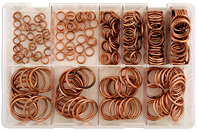 Assorted Compression Washers Box - 250 Pieces - Connect 31885 New