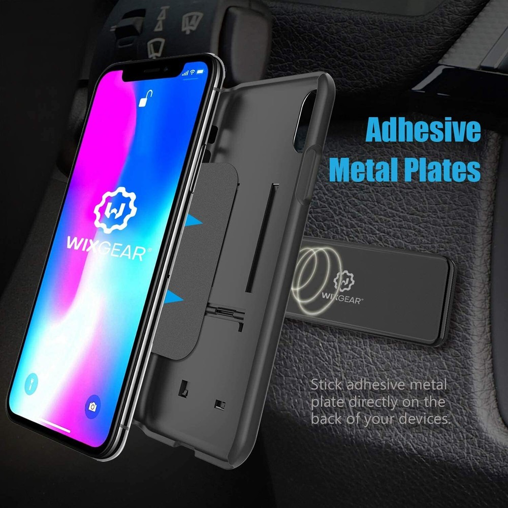 WixGear Universal Stick On Rectangle Flat Dashboard Magnetic Car Mount