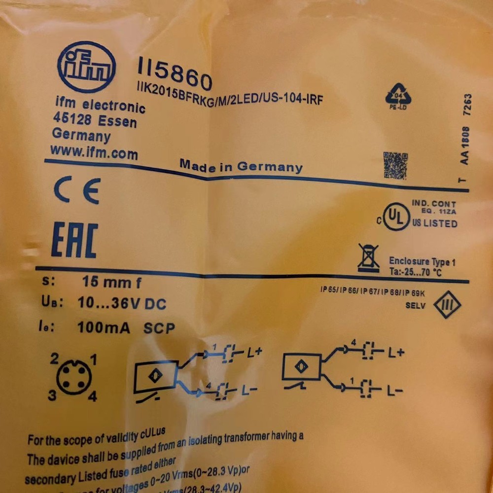 1 PCS New For IFM Inductive Proximity Switch II5860 sensor