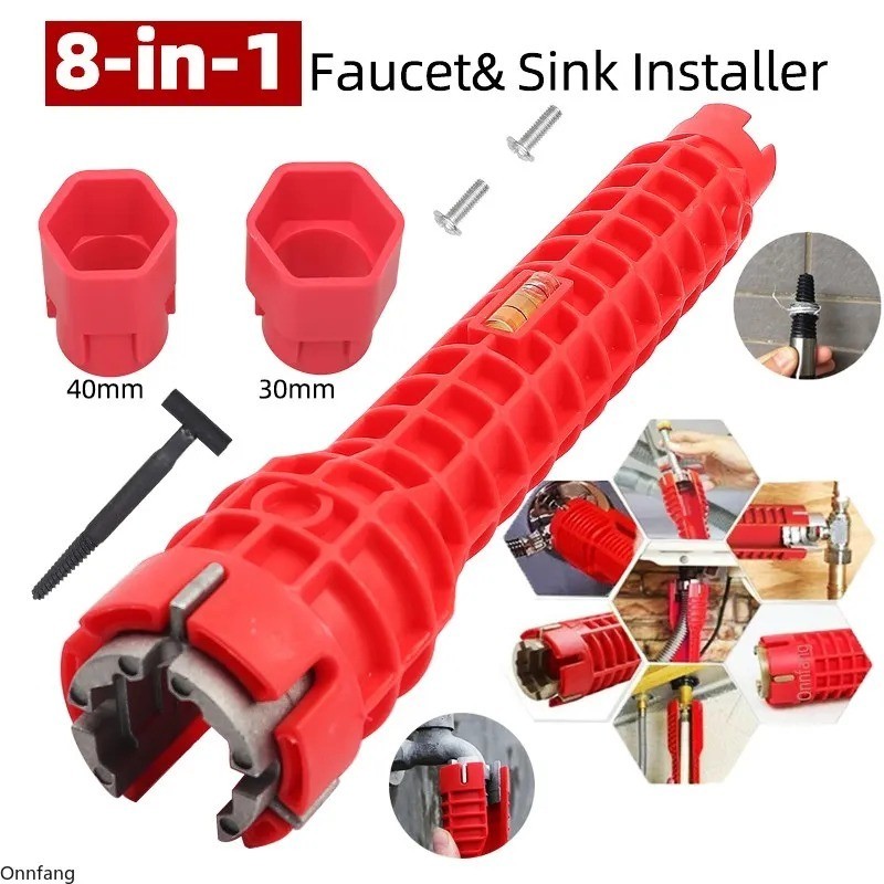 Faucet Sink Installer Home Multi Tool Pipe Wrench Plumbers Homeowners