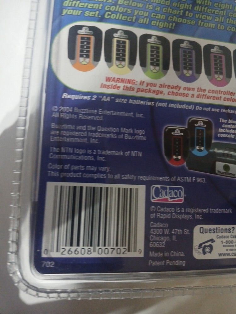 Buzztime Wireless Controller Home Trivia System NIP Green Cadaco New