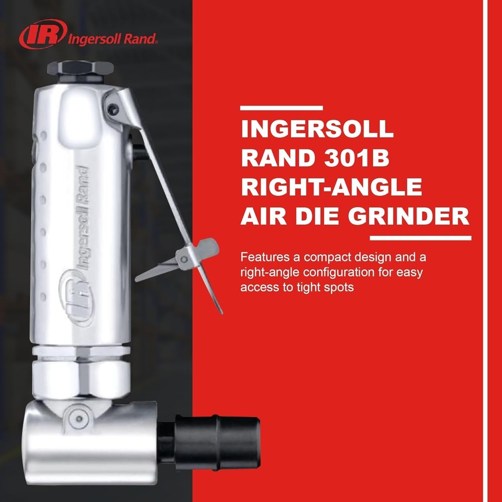 Efficient 301B Air Die Grinder - Right Angle Design, 1/4" Collets, Front Exhaust