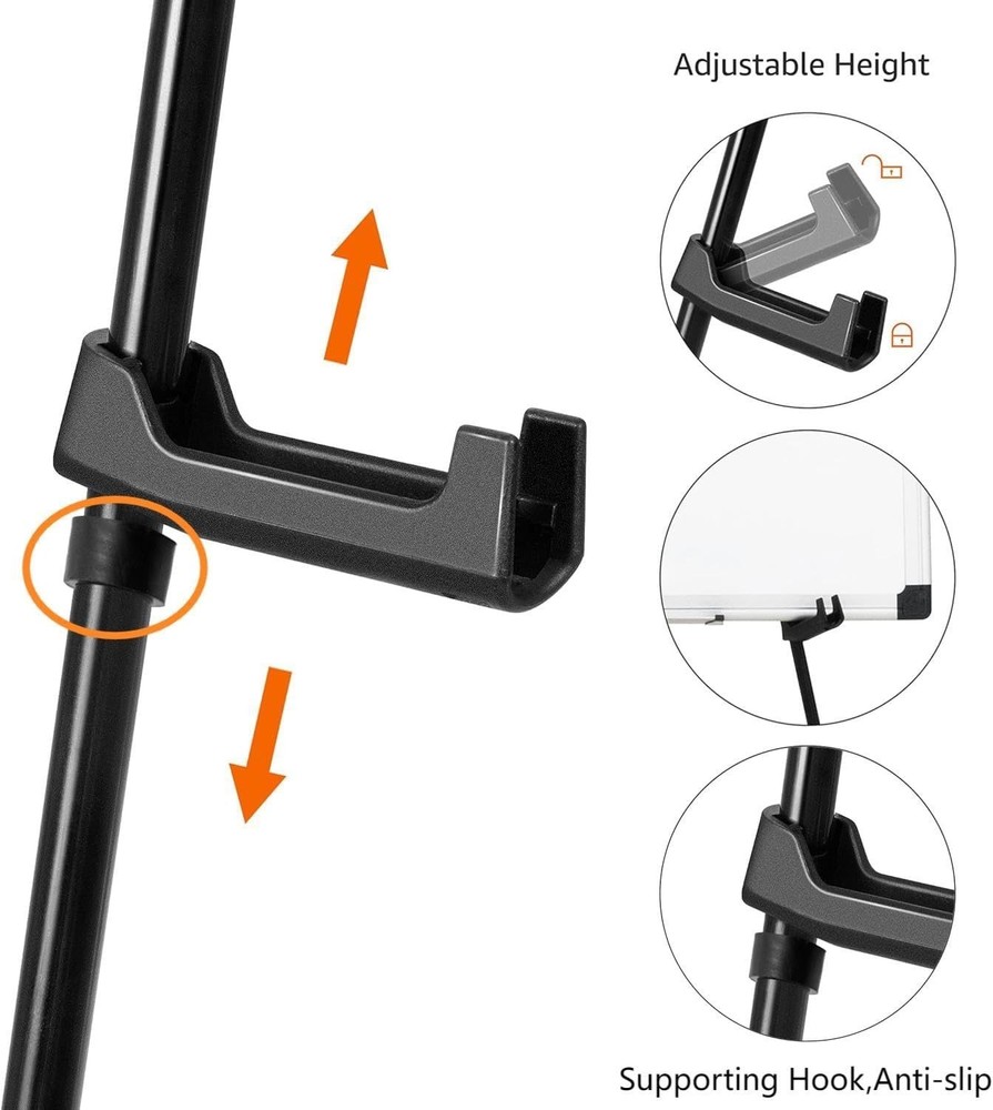 Amazon Basics 63" Instant Display Easel Stand - Black Steel Tripod Portable