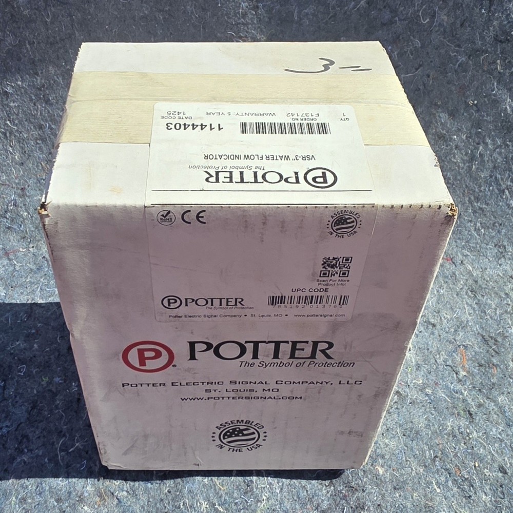 Potter VSR-3" Water Flow Indicator Model 1144403