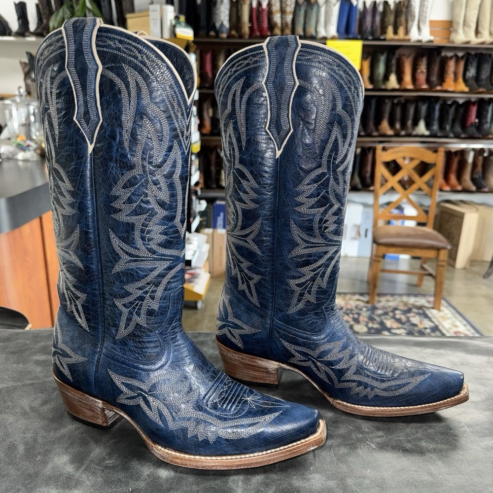 Azulado Boots - 'Granada' Imperial Blue - Snip Toe 7.5B