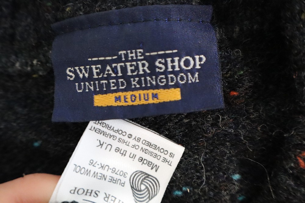 Vintage The Sweater Shop Wool Jumper Diamond Pattern Medium