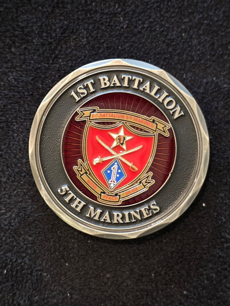 1st Battalion 5th Marines USMC  Challenge Coin