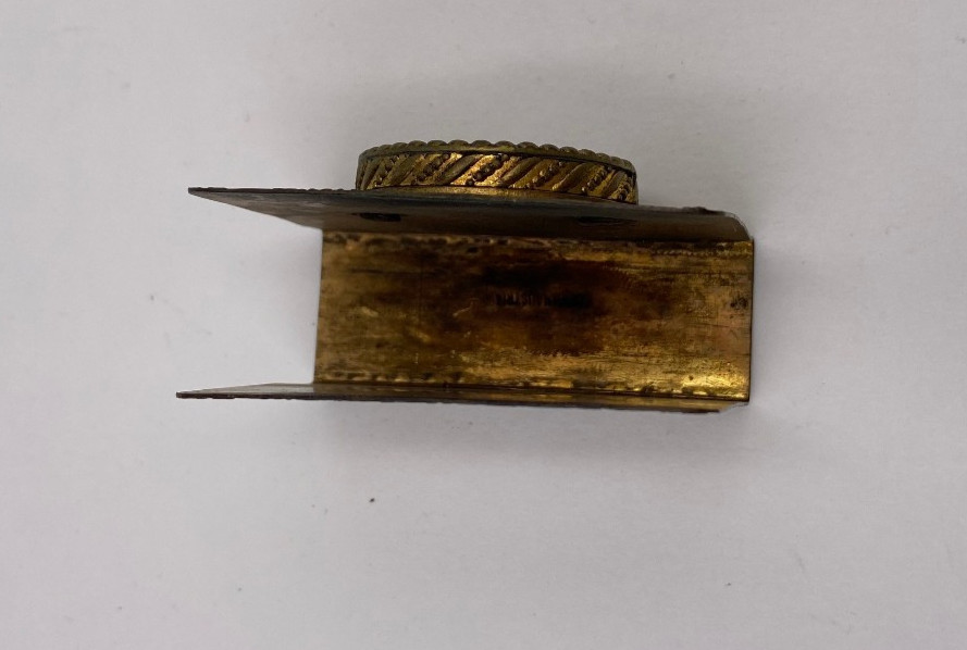 Antique Petit Point Metal Match Holder