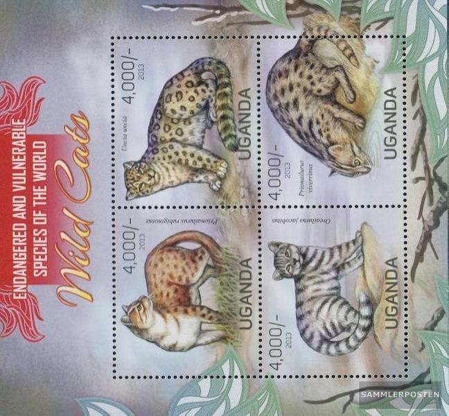 uganda 3045-3048 Sheetlet MNH 2013 Cats