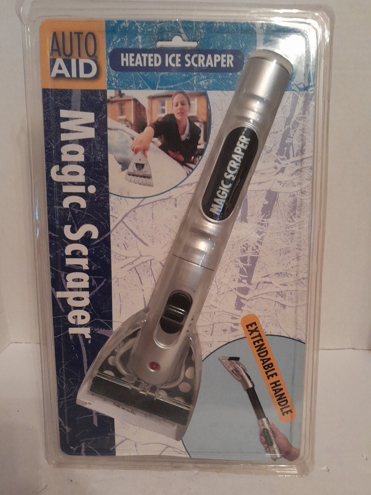 Auto Aid Heated Ice Scraper With Extendable Handle
