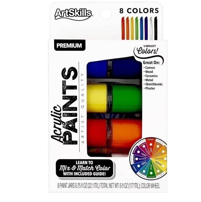 ArtSkills, Premium Acrylic Paint Set, 8 Count