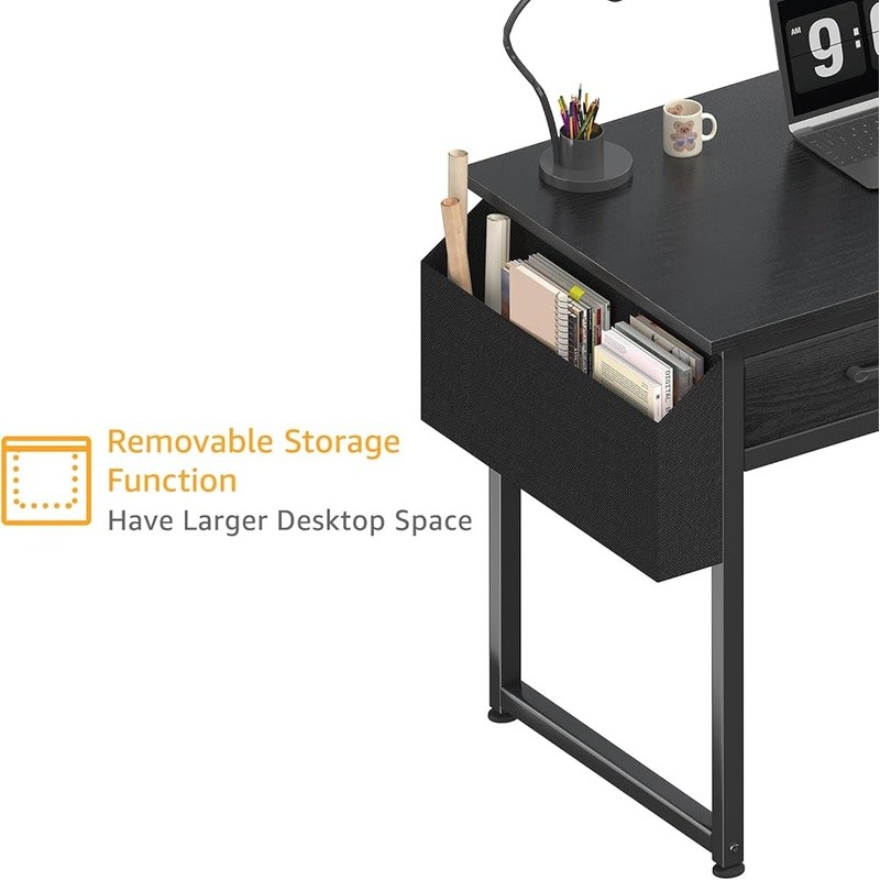 Compact Computer Desk W/ Storage Open Drawers Gaming Table Easy Assembly New