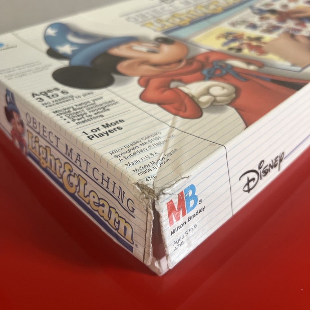 Vintage 1989 Disney Object Matching Light and Learn Mickey Mouse TESTED