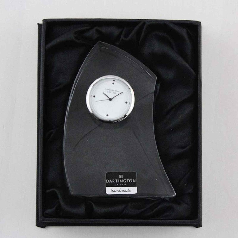 Dartington Crystal Medium Crescent Clock