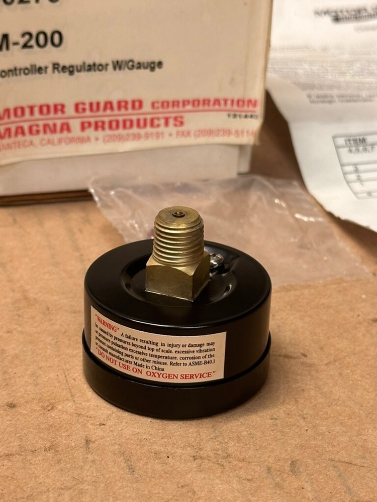 Motor Guard M-200 Controller Air Pressure Regulator 1/2 NPT