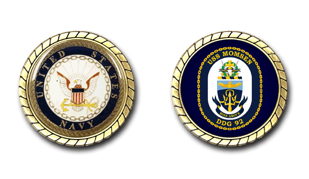 USS Momsen DDG-92 Crest Challenge Coin