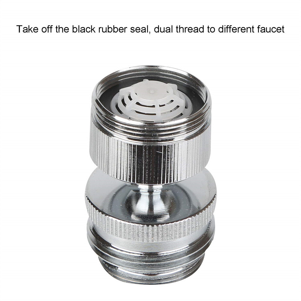 Faucet Adapter Swivel Aerator Adapter to Connect Multi-Thread Garden Hose Chrome